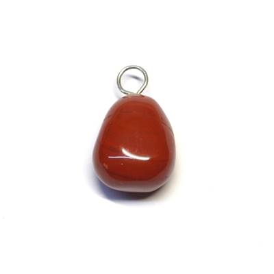 Jaspe Rouge Pendentif Pierre Roulée