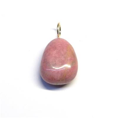 Rhodonite Pendentif Pierre Roulée