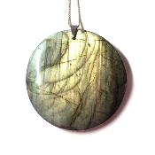 Labradorite pendentif disque 15032