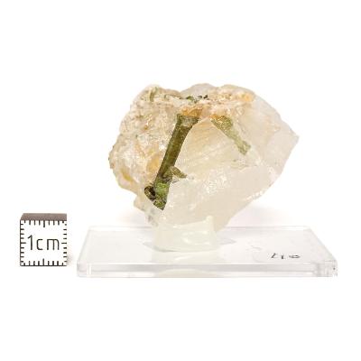 Tourmaline Verte sur gangue pierre brute 2971