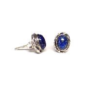 Lapis Lazuli Boucles d'Oreilles Ovale Choix n°2 BO2A