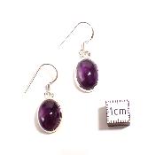 Améthyste du brésil Boucles d'Oreilles Ovale Pendante Choix n°2 BO3A