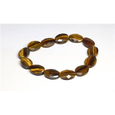 Oeil de Tigre Bracelets Forme Ovale Facetté