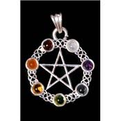 7 Chakras Pendentif Métal Argenté Choix n°39