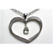 Larmes de Marie - Pendentif Or Blanc et en Diamant 02464