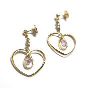 Larmes de Marie - Boucles d'oreilles Saphir et Diamant 03595