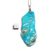 Turquoise de Chine pendentif Plaque 04916