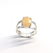 Opale d'Éthiopie Bague 13570 / Taille réglable 