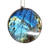 Labradorite pendentif disque 15354