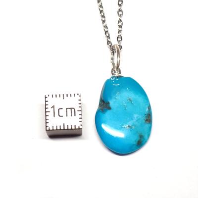 Turquoise Sleeping Beauty Pendentif Pierre Roulée 2188