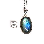 Labradorite Pendentif avec Monture en Argent 2209