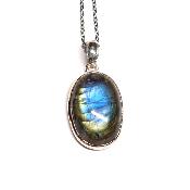 Labradorite Pendentif avec Monture en Argent 2212
