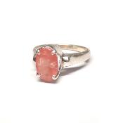 Rhodochrosite Bague en Argent 2394