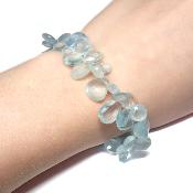 Création Pétales Aigue marine Bracelet 2436