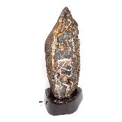 Agate Naturelle Géodes sur socle en bois 2892