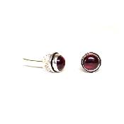 Grenat Rouge Boucles d'Oreilles Ronde Choix n°1 BO1A
