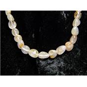 Cristal Rutile (Quartz Rutile) Collier Roulé