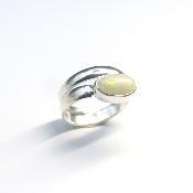 Opale d'Éthiopie Bague 13565 / Taille réglable 