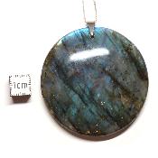 Labradorite pendentif disque 15349