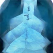 Fluorine Bleue Bague en Argent 18432 / Taille 55