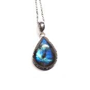 Labradorite Pendentif avec Monture en Argent 2213