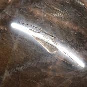 Pierre de lune noire coeur 2259