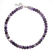 Améthyste du Brésil Collier Boule dépolie 