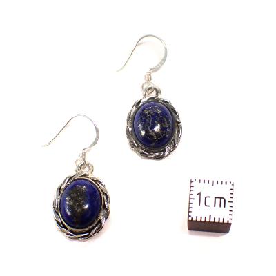 Lapis Lazuli Boucles d'Oreilles Ovale Pendante Choix n°1 BO3A