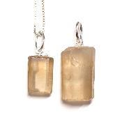 Citrine Naturelle Pendentif Pierre Brute