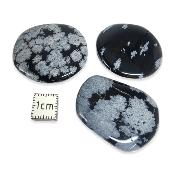 Obsidienne Flocon de Neige Mini Pierre Plate