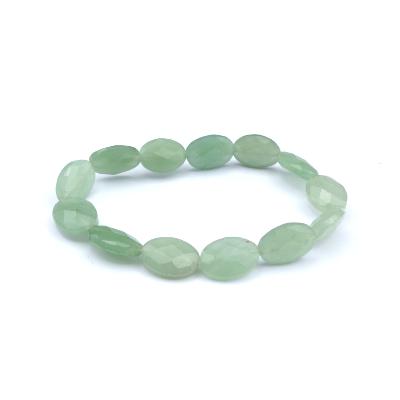 Aventurine Verte Bracelet Perles Ovale Facetté