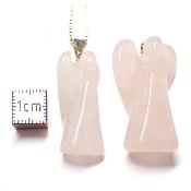 Quartz Rose Pendentif Ange