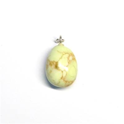 Chrysoprase Citron Pendentif Pierre Roulée