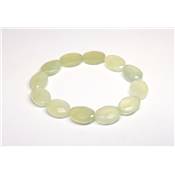 Jade de Chine Bracelet Forme Ovale Facetté