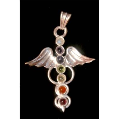 7 Chakras Pendentif Métal Argenté Choix n°50