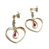 Larmes de Marie - Boucles d'oreilles Saphir et Diamant 03593
