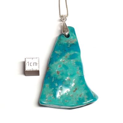 Turquoise de Chine pendentif Plaque 04919