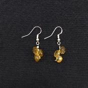 Création Pétales Citrine Naturelle Boucles d'oreilles 13669