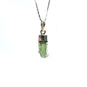 Véritable Moldavite Pendentif Avec Monture en Argent 20247