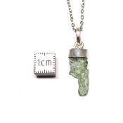 Véritable Moldavite Pendentif Avec Monture en Argent 2223