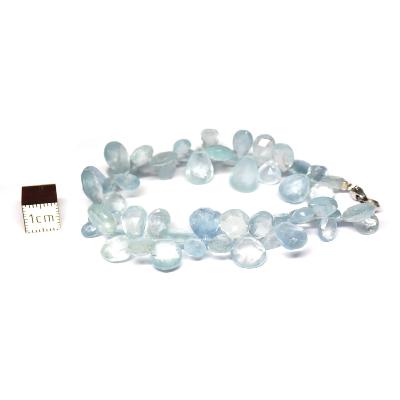 Création Pétales Aigue marine Bracelet 2436