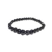 Agate Noire Bracelet Boule Facetté