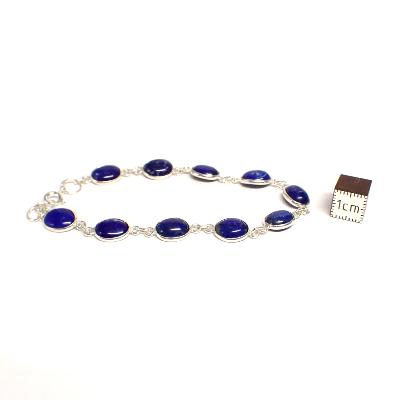Lapis Lazuli Bracelet Argent 925 ovale