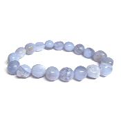 Calcédoine Bleue Bracelet Roulé