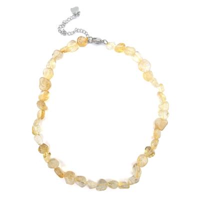 Citrine Chauffée (Améthyste Chauffée) Collier Roulé