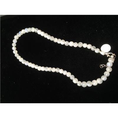 Pierre de Lune Bleutée Collier Boule