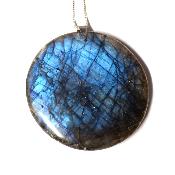Labradorite pendentif disque 15343