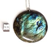 Labradorite pendentif disque 15350