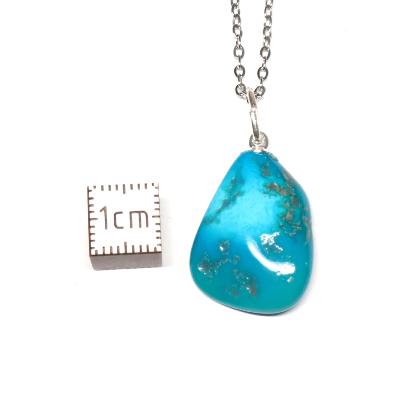 Turquoise Sleeping Beauty Pendentif Pierre Roulée 2192