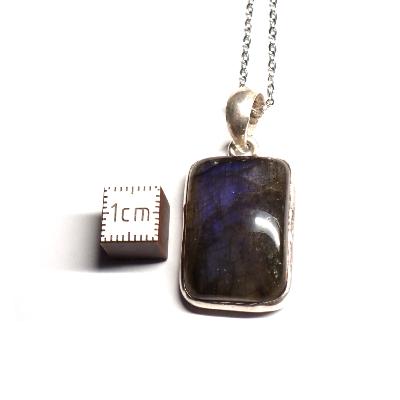 Labradorite Pendentif avec Monture en Argent 2210